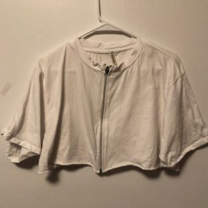 LF zip up crop top